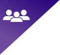 Image of group of people with purple background